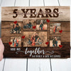 78400-5 Years 5th Anniversary Couple Love Wife Husband Personalized Canvas H1