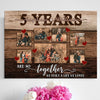 78396-5 Years 5th Anniversary Couple Love Wife Husband Personalized Canvas H0