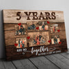 78410-5 Years 5th Anniversary Couple Love Wife Husband Personalized Canvas H4