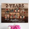 78406-2 Years 2nd Anniversary Couple Love Wife Husband Personalized Canvas H4