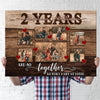 78397-2 Years 2nd Anniversary Couple Love Wife Husband Personalized Canvas H1