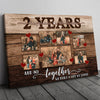 78394-2 Years 2nd Anniversary Couple Love Wife Husband Personalized Canvas H0