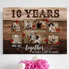 78398-10 Years 10th Anniversary Couple Love Wife Husband Personalized Canvas H3
