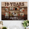 78395-10 Years 10th Anniversary Couple Love Wife Husband Personalized Canvas H2