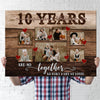 78391-10 Years 10th Anniversary Couple Love Wife Husband Personalized Canvas H1