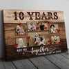 78390-10 Years 10th Anniversary Couple Love Wife Husband Personalized Canvas H0