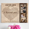 77826-Couple Anniversary Year Song Lyrics Wife Husband Personalized Canvas H0