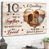 78242-10 Years Couple Anniversary 10th Wife Husband Personalized Canvas H0