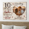 78248-10 Years Couple Anniversary 10th Wife Husband Personalized Canvas H2