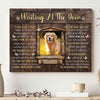 78547-Dog Memorial Pet I&#39;ll Be Waiting At The Door Personalized Canvas H4