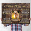 78544-Dog Memorial Pet I&#39;ll Be Waiting At The Door Personalized Canvas H3