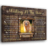 78535-Dog Memorial Pet I&#39;ll Be Waiting At The Door Personalized Canvas H1