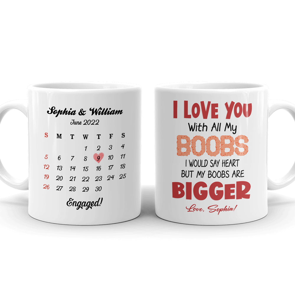 78600-Anniversary Husband I Love You With My Boobs Funny Personalized Mug H3