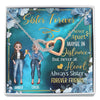 Sister Forever 2 Chibi Girls Best Friends Personalized Necklace With Message Card