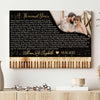 Wedding Song Lyric Anniversary Couple Wife Husband Personalized Canvas