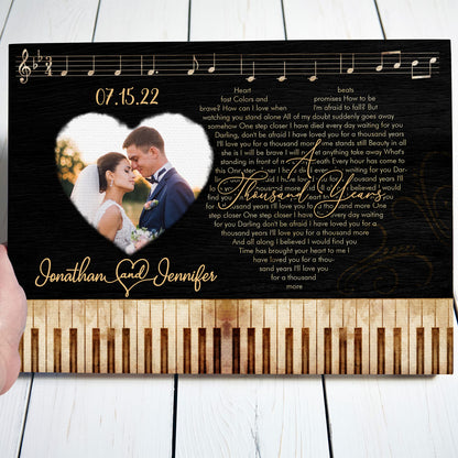 Wedding Song Lyrics Anniversary Wife Husband Personalized Canvas
