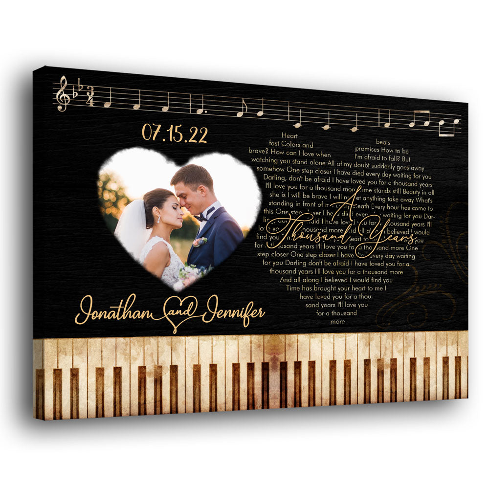 Wedding Song Lyrics Anniversary Wife Husband Personalized Canvas