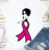 Girl Ribbon Gift for Breast Cancer Awareness Support Tshirt