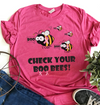 Check your bees  gift for breast cancer awareness support tshirt