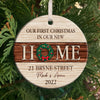 Personalized First Christmas New Home Family Ornament House Warming Gift