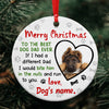 57218-Personalized Best Dog Dad Ever Ornament Christmas Gift For Dog Dad H0