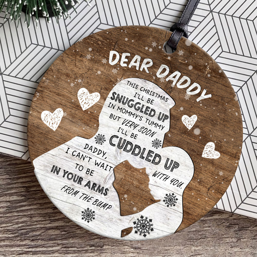 57235-I Can't Wait To Be In Your Arms Christmas Ornament Gift For Dad To Be H0