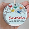57349-Personalized Grandchildren Birds Fill A Space In Heart Ornament Gift For Grandma Grandpa H1