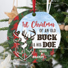 57353-Personalized Christmas Of An Old Buck And His Deer Ornament Christmas Gift H1