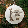 57961-Personalized Merry Christmas Dad Soldier Memorial Ornament H0