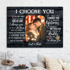 Personalized I Choose You Black Canvas Gift For Her For Him