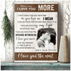 Personalized I Love You The Most Canvas Gift For Her For Him