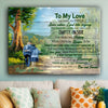 63696-Personalized Now And Forever Green Canvas Anniversary Gift For Her For Him H0