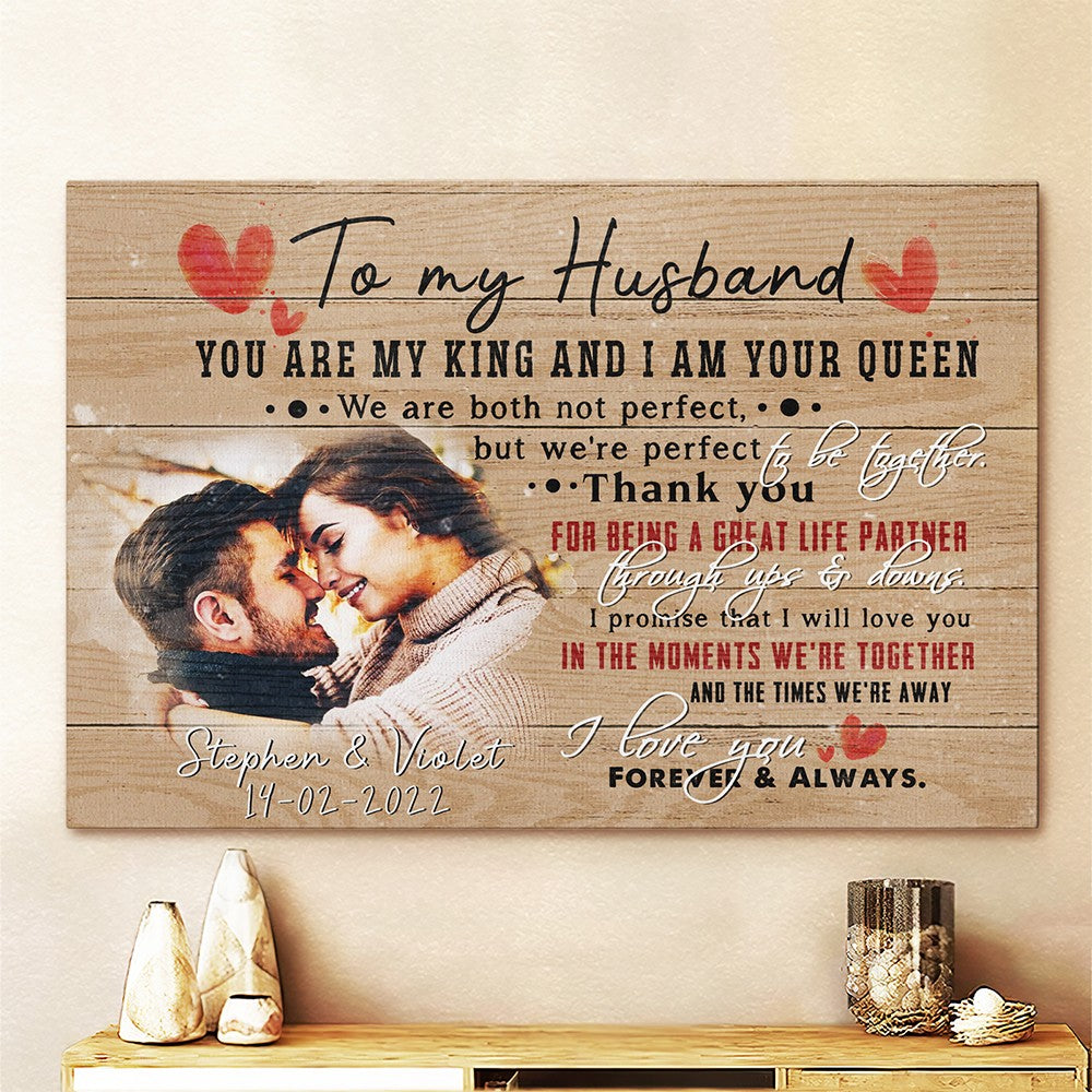 63187-Personalized You Are My Queen Canvas Gift For Her H0