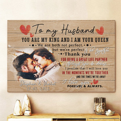Personalized You Are My Queen Canvas Gift For Her