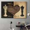 63857-Personalized King And Queen Chess We&#39;re A Team Canvas Gift For Her For Him H0