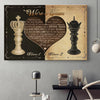 63853-Personalized King And Queen Chess We&#39;re A Team Canvas Gift For Her For Him H0