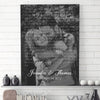 Anniversary For Her For Him Black White Wedding Personalized Canvas