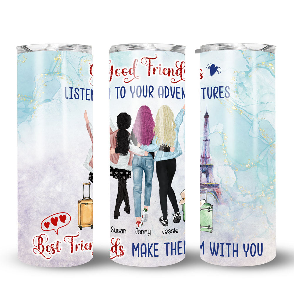 77181-Best Friends Make Adventures With You Personalized Tumbler H0