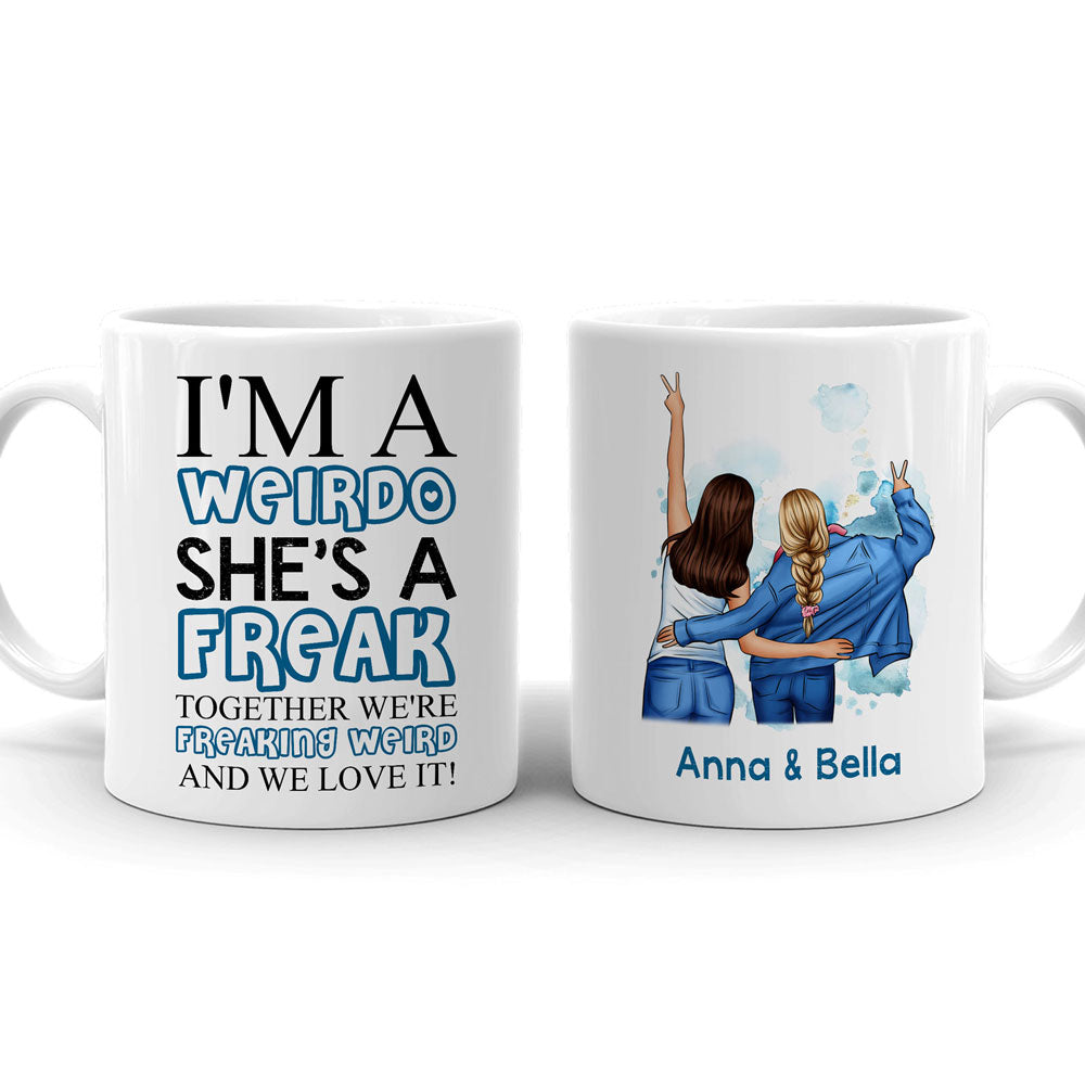 76952-Best Friends Bestie Ride Die Funny Personalized Mug H5