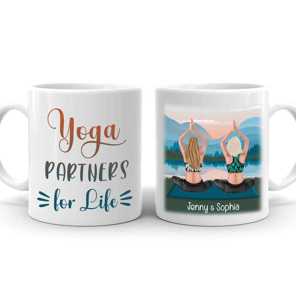 77203-Yoga Partners For Life Personalized Mug H3