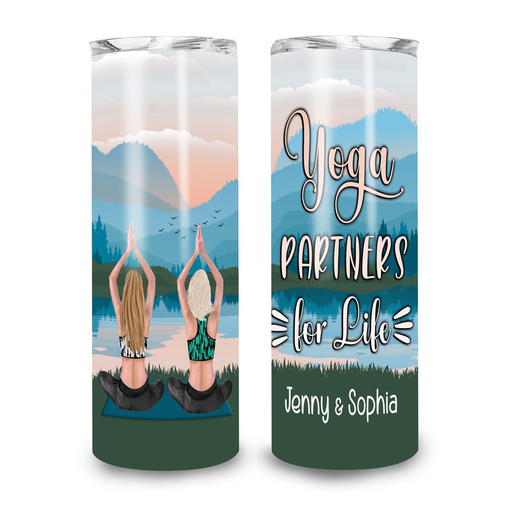 77185-Yoga Partners For Life Personalized Tumbler H0