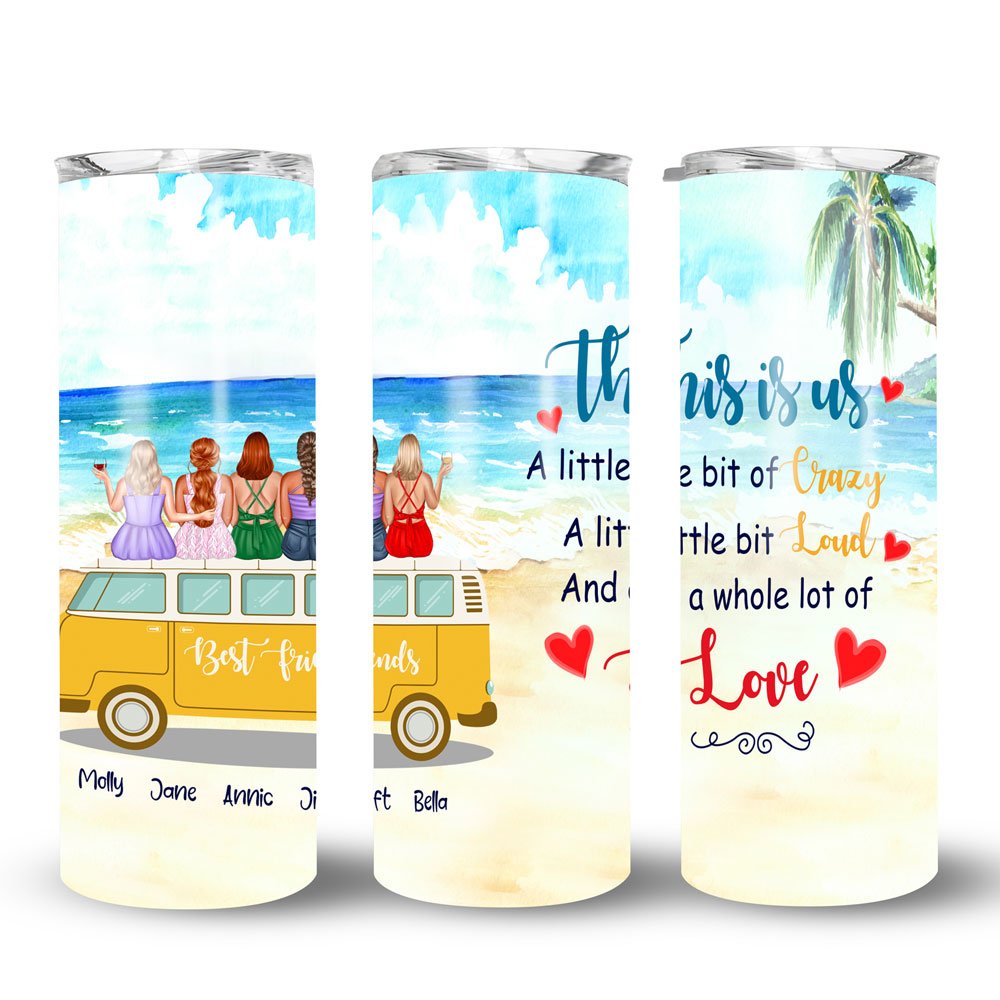 77180-Vans On Beach This Is Us Friends Personalized Tumbler H0