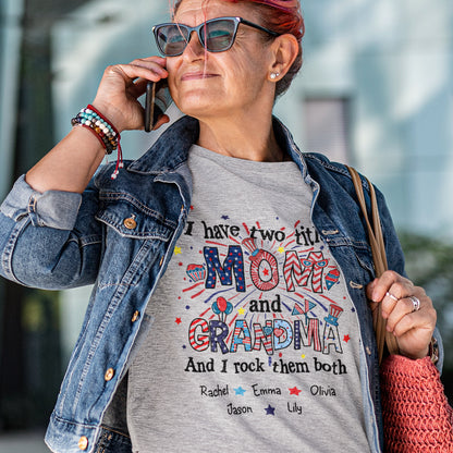 77218-Rock Both Titles Mom And Grandma Personalized Shirt H2