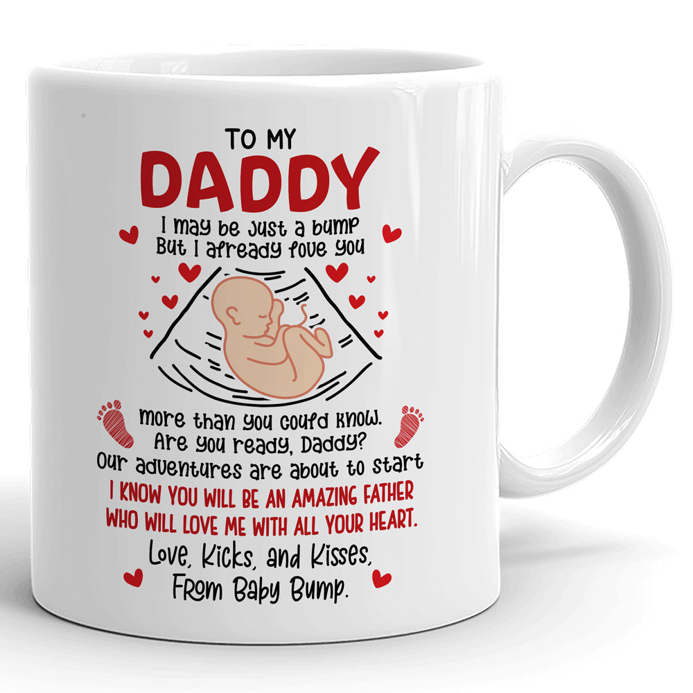 74518-Dad To Be I Know I'm Just A Bump Cute Mug H2
