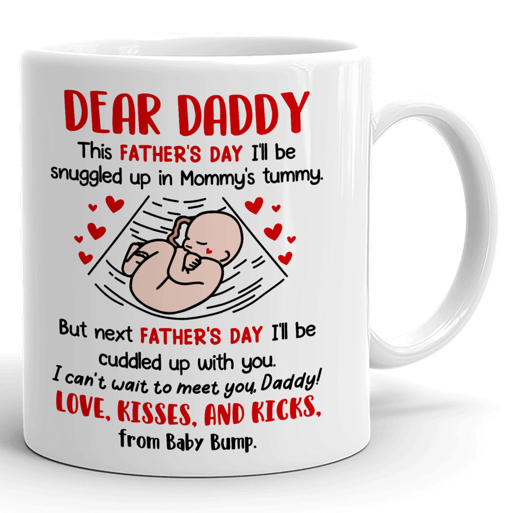 75223-Father's Day Dad Don't Have Ugly Daughter Personalized Image Mug H1