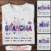 Mommy Grandma Independence Day Personalized Tshirt