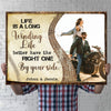 77214-Biker Couple Life Is A Long Ride Personalized Canvas H2
