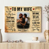 76959-Biker Couple Behind My Bike Beside In My Life Personalized Canvas H1