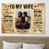76962-Biker Couple Behind My Bike Beside In My Life Personalized Canvas H2