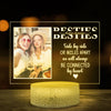 Besties Side By Side Or Miles Apart Personalized Printed Night Light